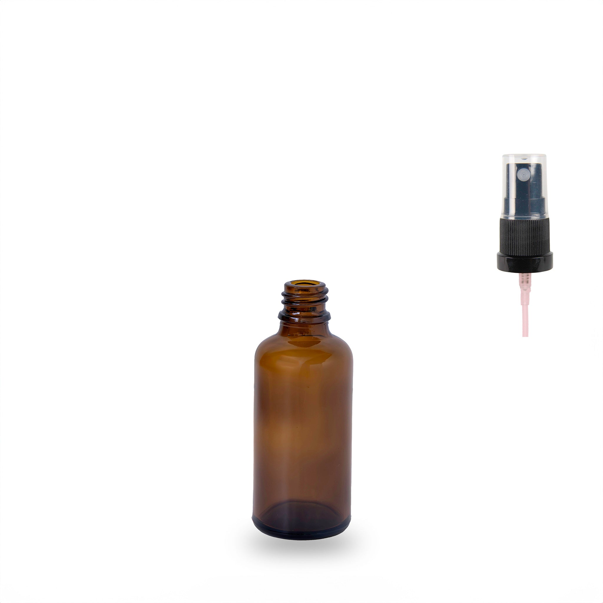 Amber Glass Bottle - 50ml - 18mm