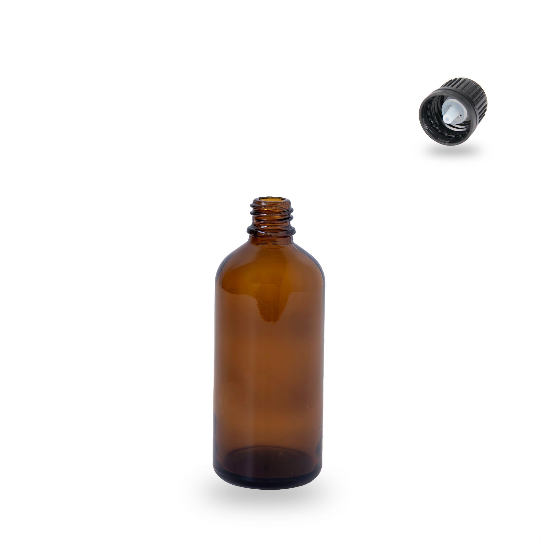 Amber Glass Bottle - 100ml - 18mm