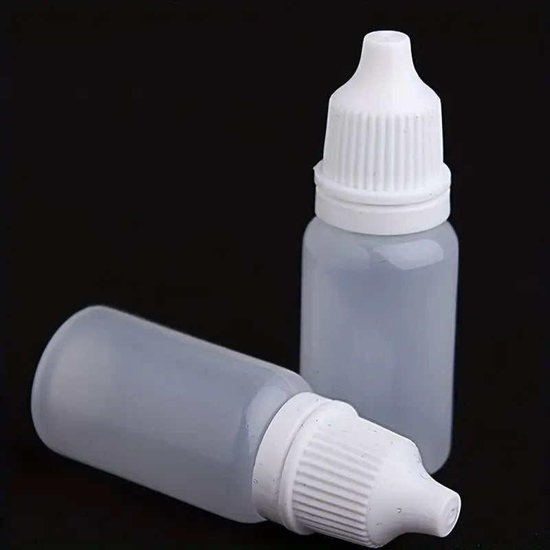 15ml Dropper Bottle - Plastic Squeeze Bottle - Clear Frosted (Pack of 99)