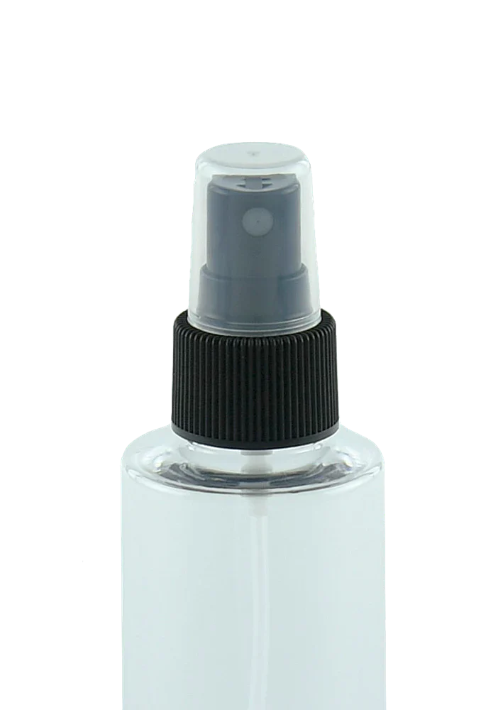 CLEARANCE Black Atomiser / Spritzer - Fine Mist Spray - Ribbed - 24mm (24/410) (Carton of 725)