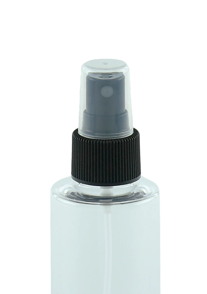 CLEARANCE Black Atomiser / Spritzer - Fine Mist Spray - Ribbed - 24mm (24/410) (Carton of 500)