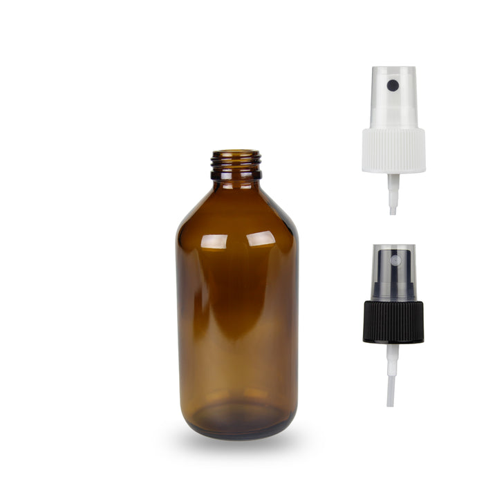 Amber Glass Bottle - 200ml - (Atomiser/Fine Mist Spray) - 24mm (24/410)