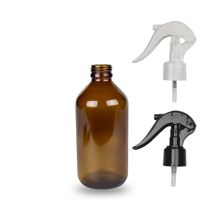 Amber Glass Bottle - 200ml - (Trigger Spray) - 24mm (24/410)