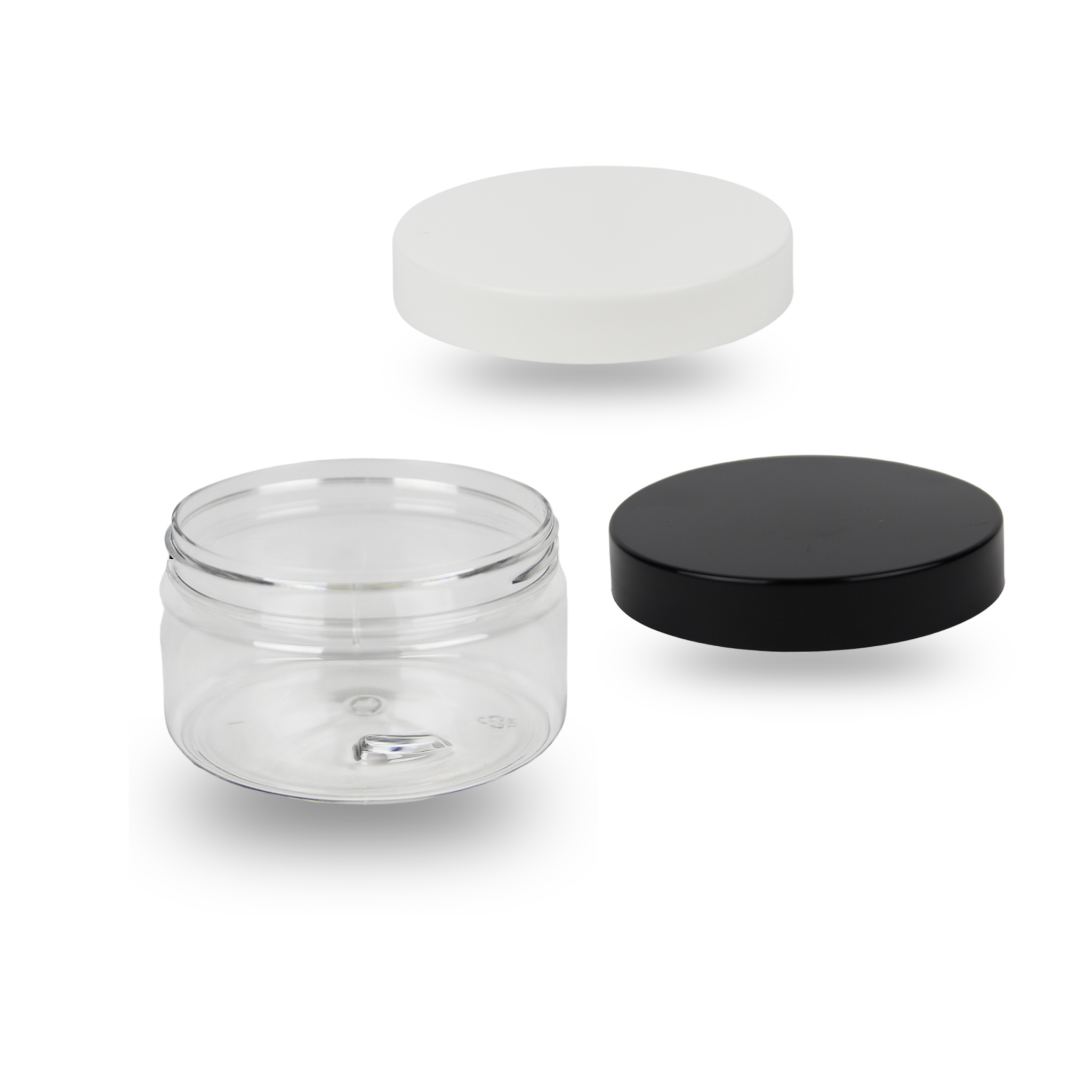 250ml Clear PET Plastic Jars (89mm)
