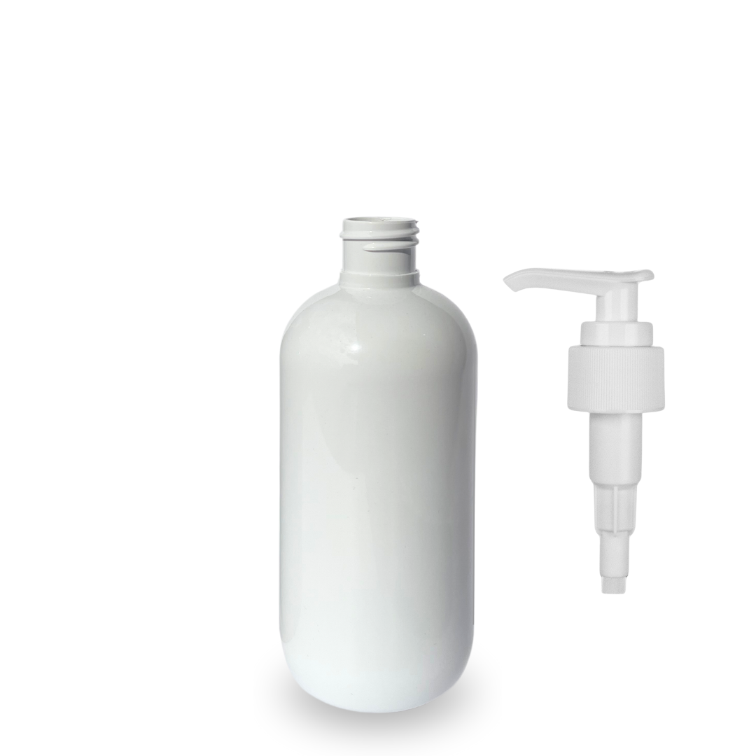 Plastic Bottle rPET - 'Squat Boston' - 250ml - (Lotion Pump) - 24mm (24/410)