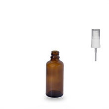 Amber Glass Bottle - (Serum / Gel Pump) - 50ml - 18mm