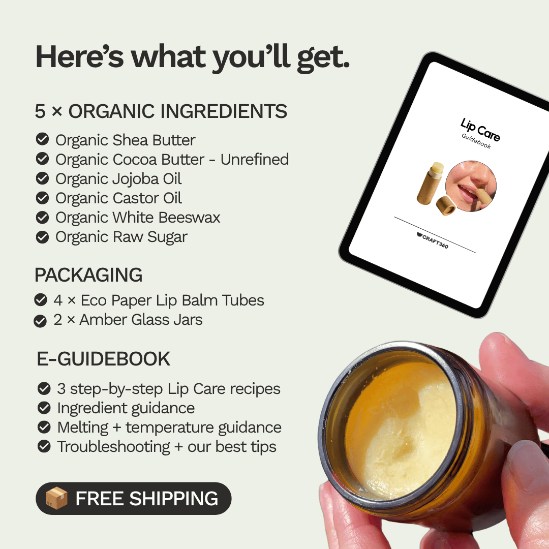 Make Your Own: Organic Lip Balm / Care Kit - 3 DIY Projects