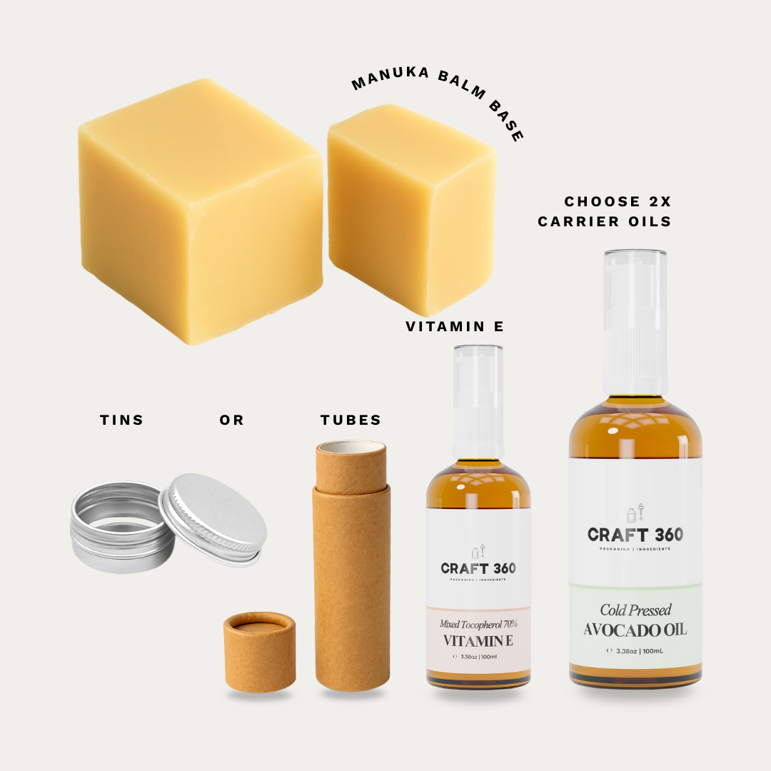 Manuka Beeswax Lip Balm - DIY Kit (Customisable)