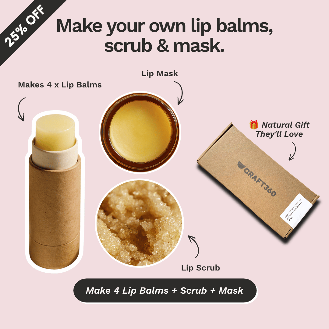 DIY Organic Lip Balm / Care Kit - 3 DIY Projects
