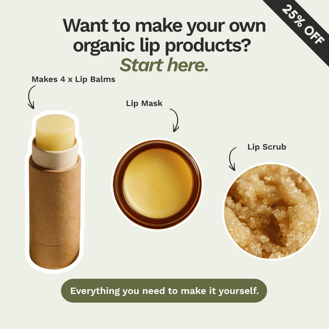 Make Your Own: Organic Lip Balm / Care Kit - 3 DIY Projects