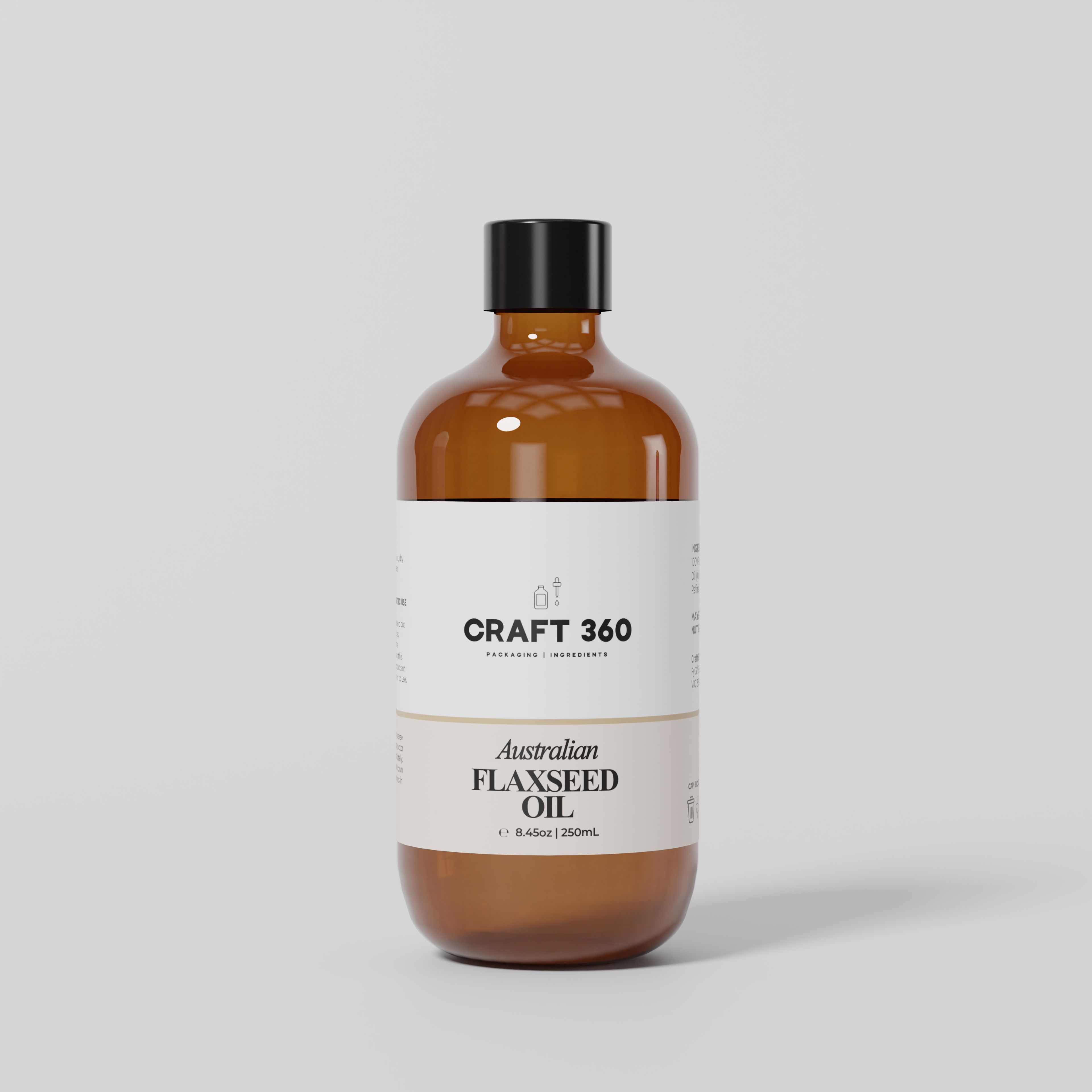 Flaxseed Oil (Linseed) - Australian - Cold Pressed (Glass Bottles)
