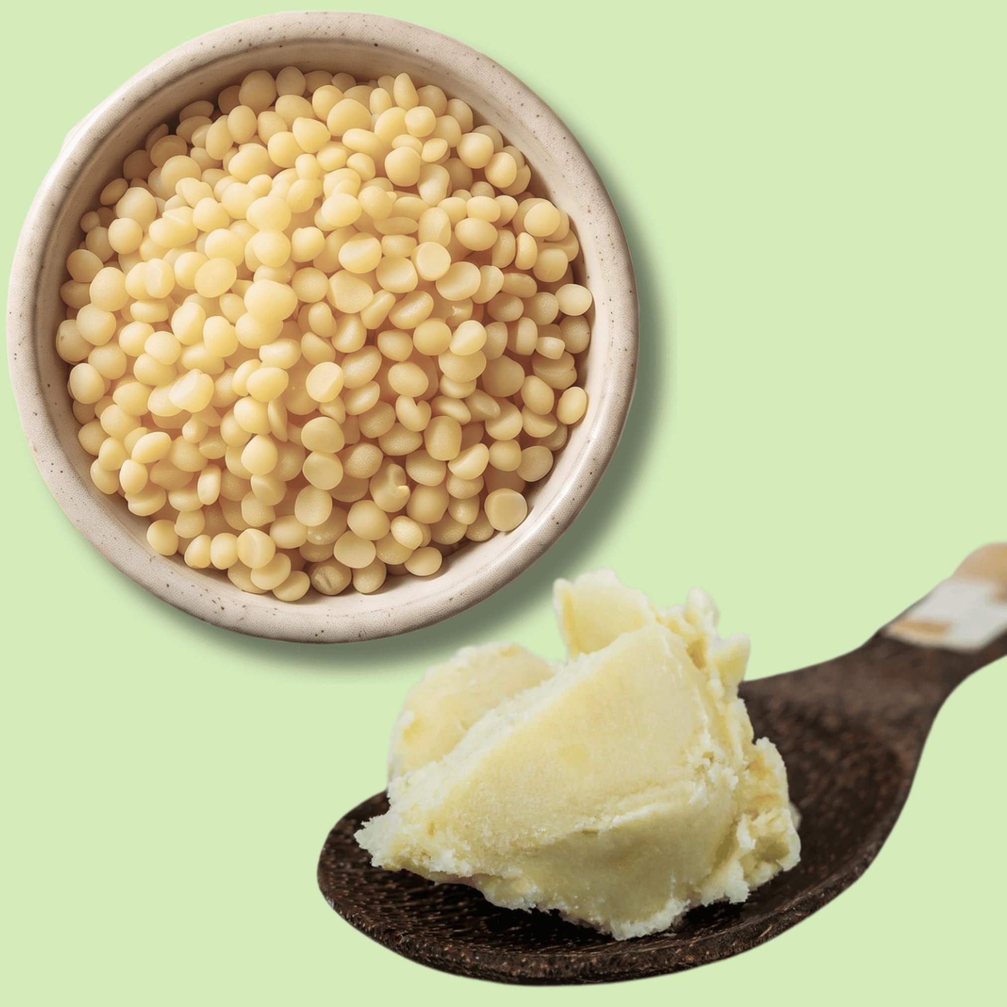 Organic: 100g Unrefined Shea Butter + 100g White Beeswax