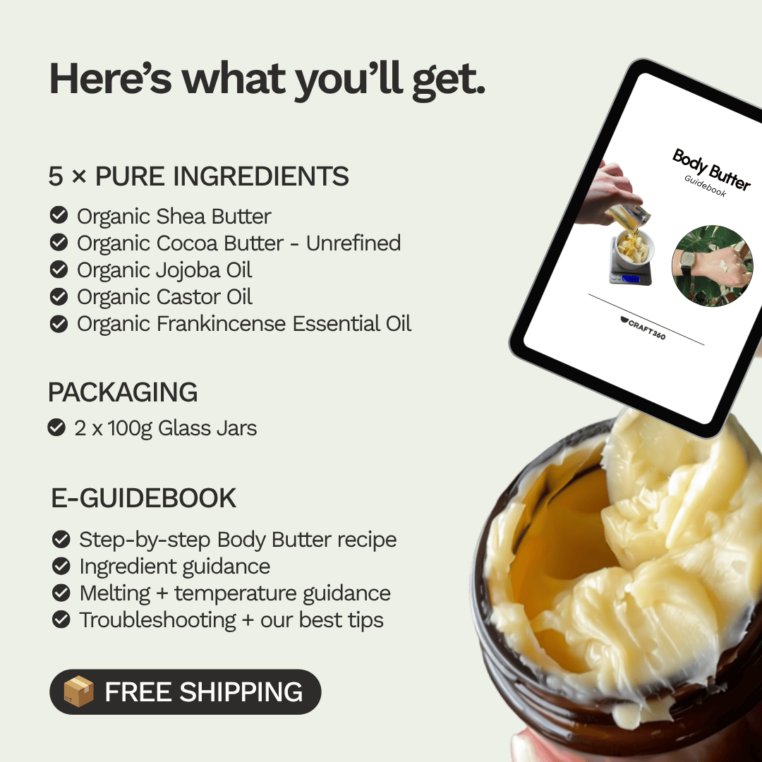 Make Your Own: Organic Body Butter Kit - Makes 2 x 100g