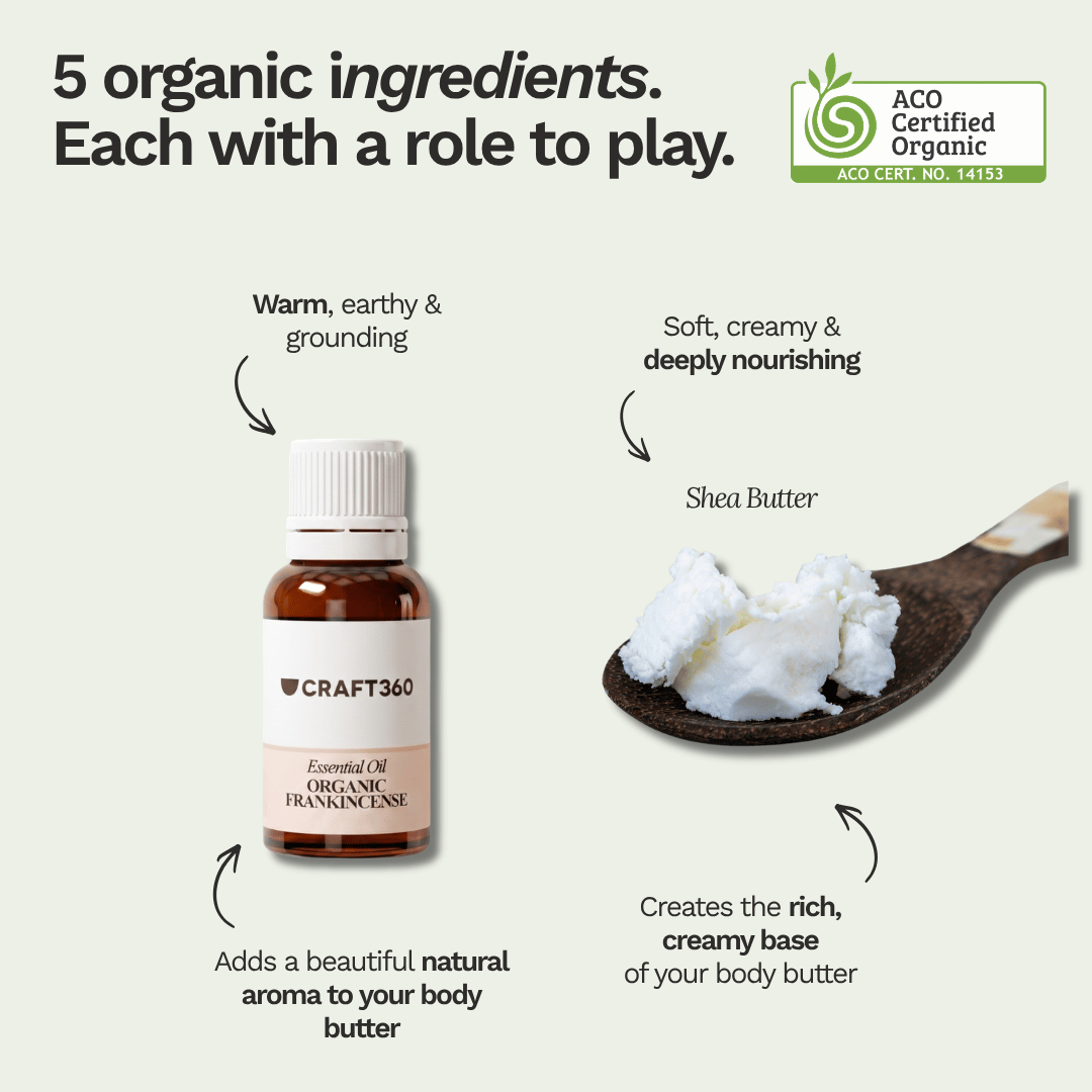 Make Your Own: Organic Body Butter Kit - Makes 2 x 100g