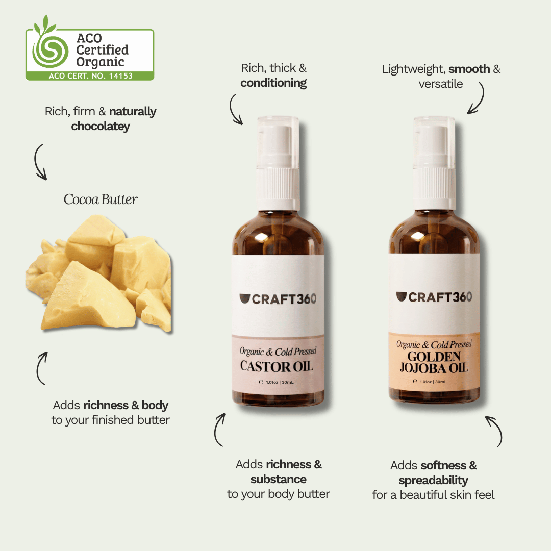 Make Your Own: Organic Body Butter Kit - Makes 2 x 100g