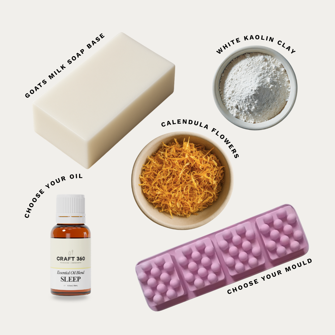 Soothing Goats Milk Melt & Pour Cleansing Soap - DIY Kit (Customisable)