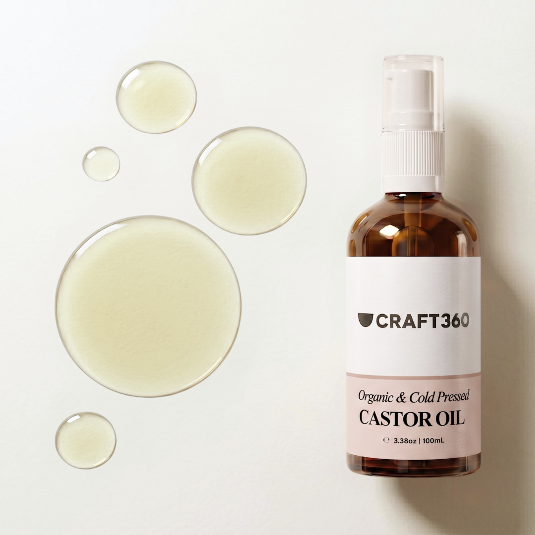 Certified Organic Castor Oil - Cold Pressed - Hexane Free - ACO Cert. No. 14153