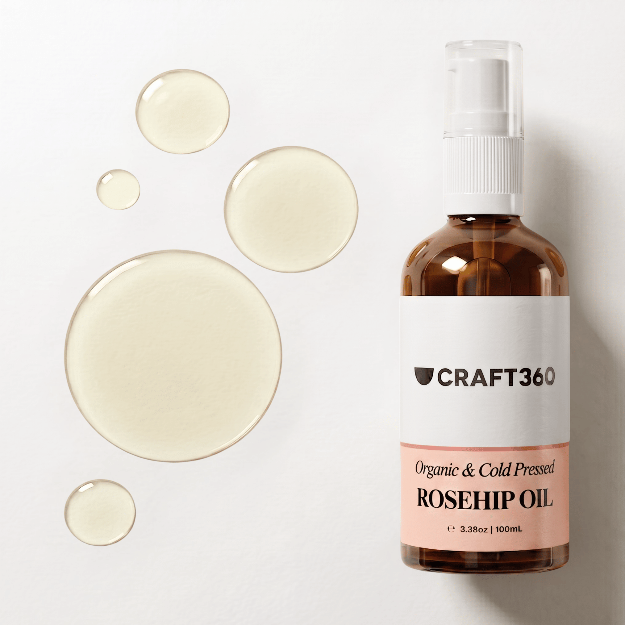 Certified Organic Rosehip Oil - Cold Pressed - Refined - ACO Cert. No. 14153