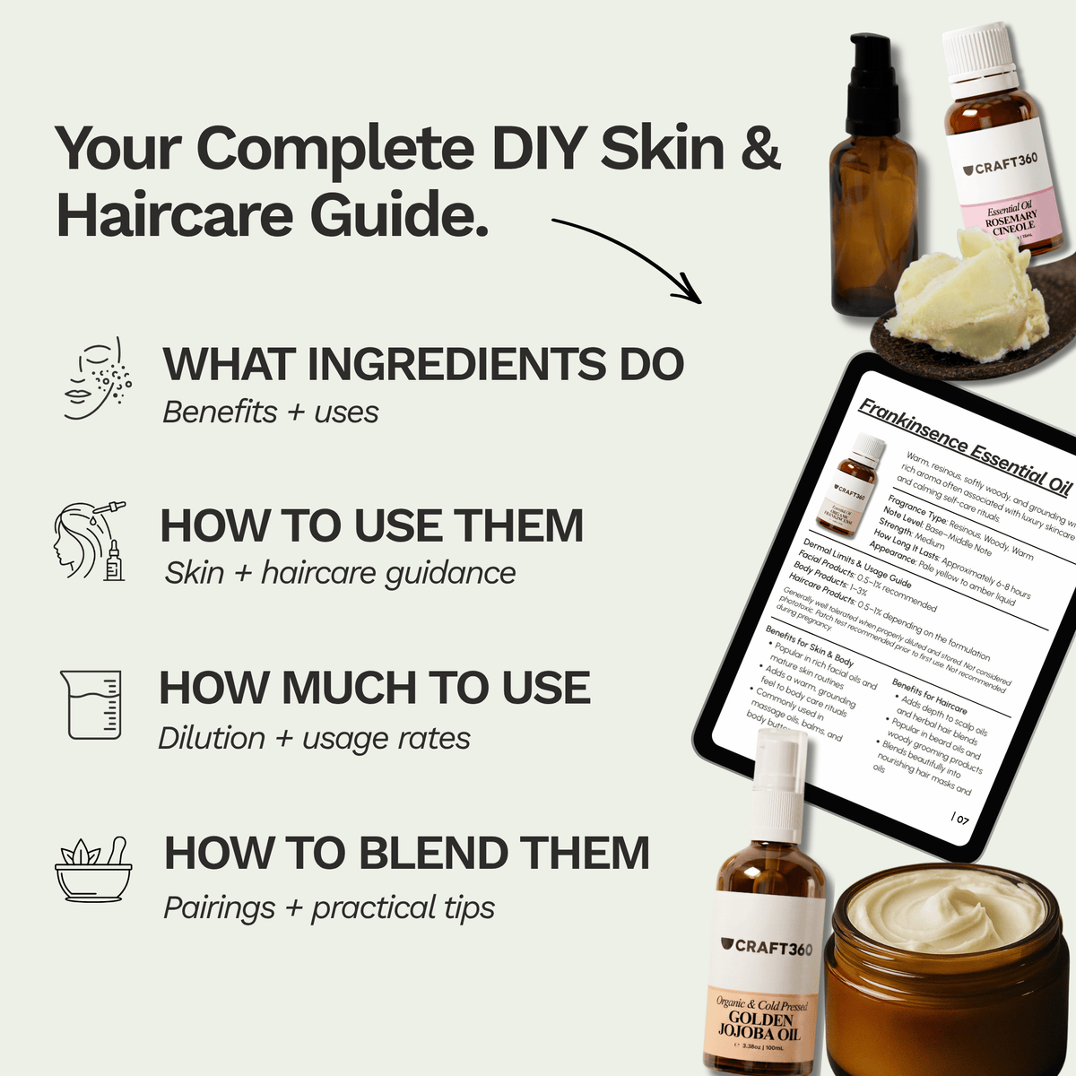 Natural Skin & Haircare - Complete DIY Starter Kit
