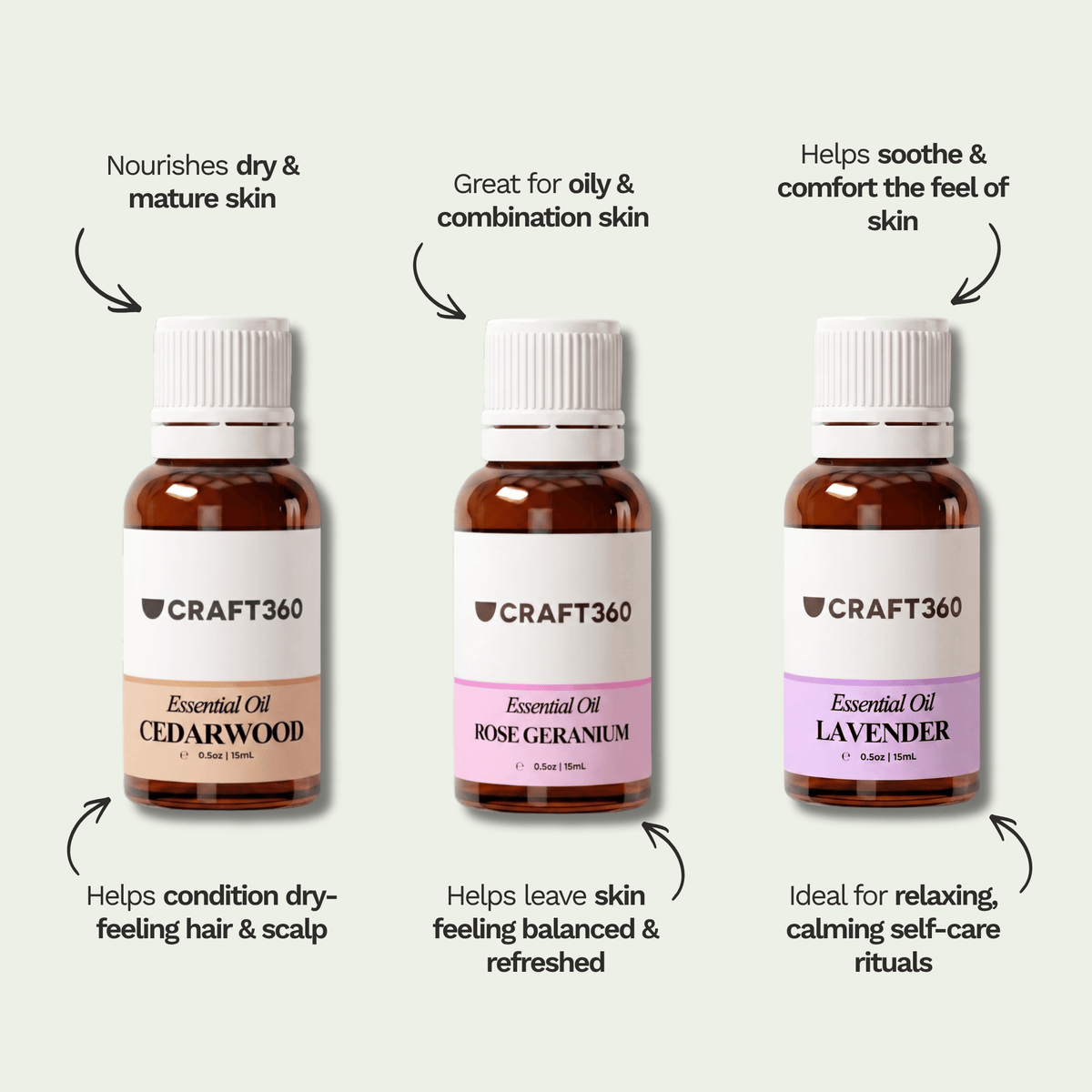 Skin & Haircare Essential Oil Bundle + Guide