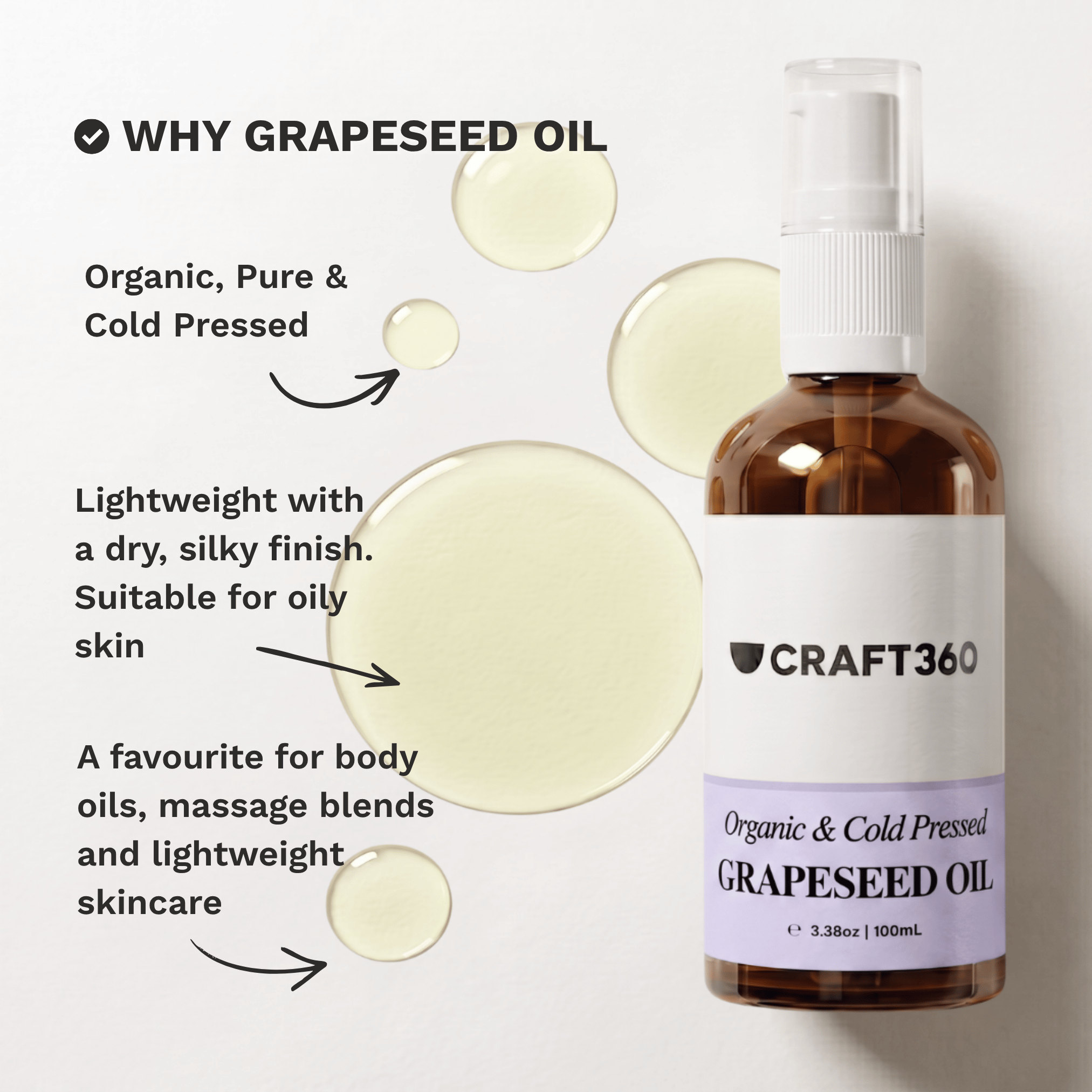 Certified Organic Grapeseed Oil - Cold Pressed - ACO Cert. No. 14153