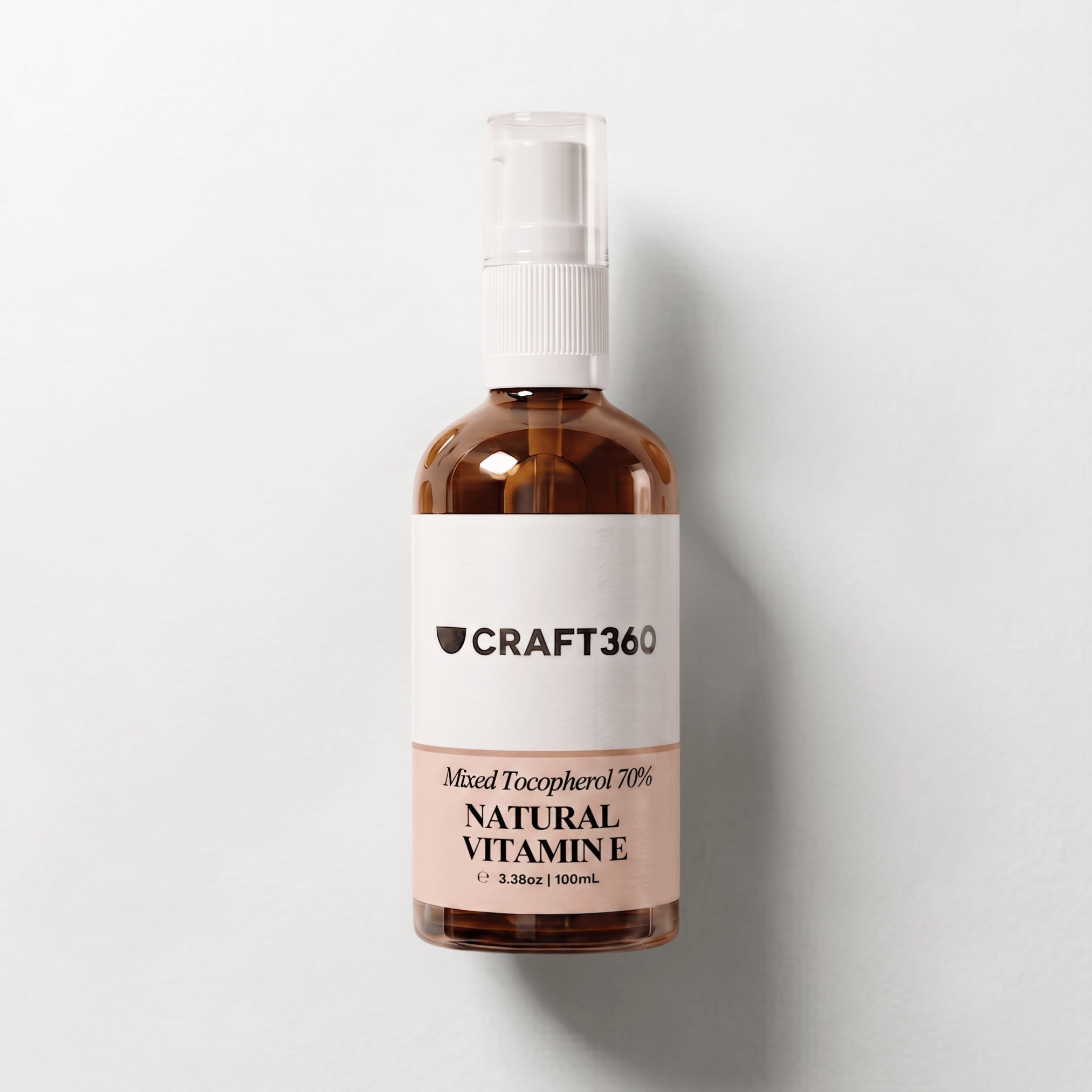 100ml bottle of Natural Vitamin E Mixed Tocopherols for skincare and cosmetic formulations