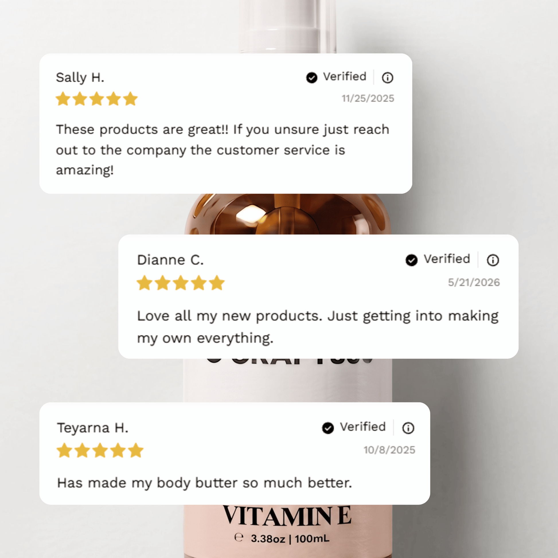 Customer reviews and testimonials for Natural Vitamin E Mixed Tocopherols from Craft 360