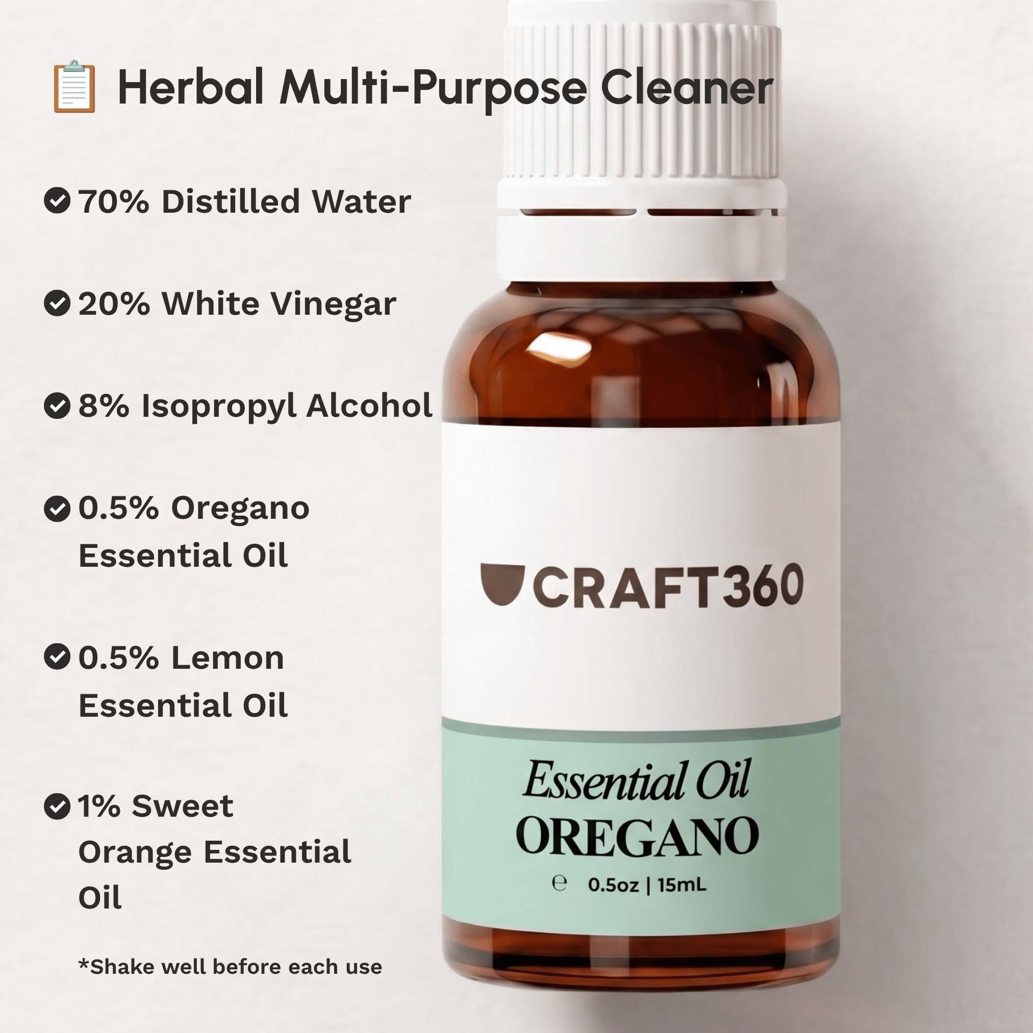 Recipe for making a multi-purpose cleaner using Oregano Essential Oil.