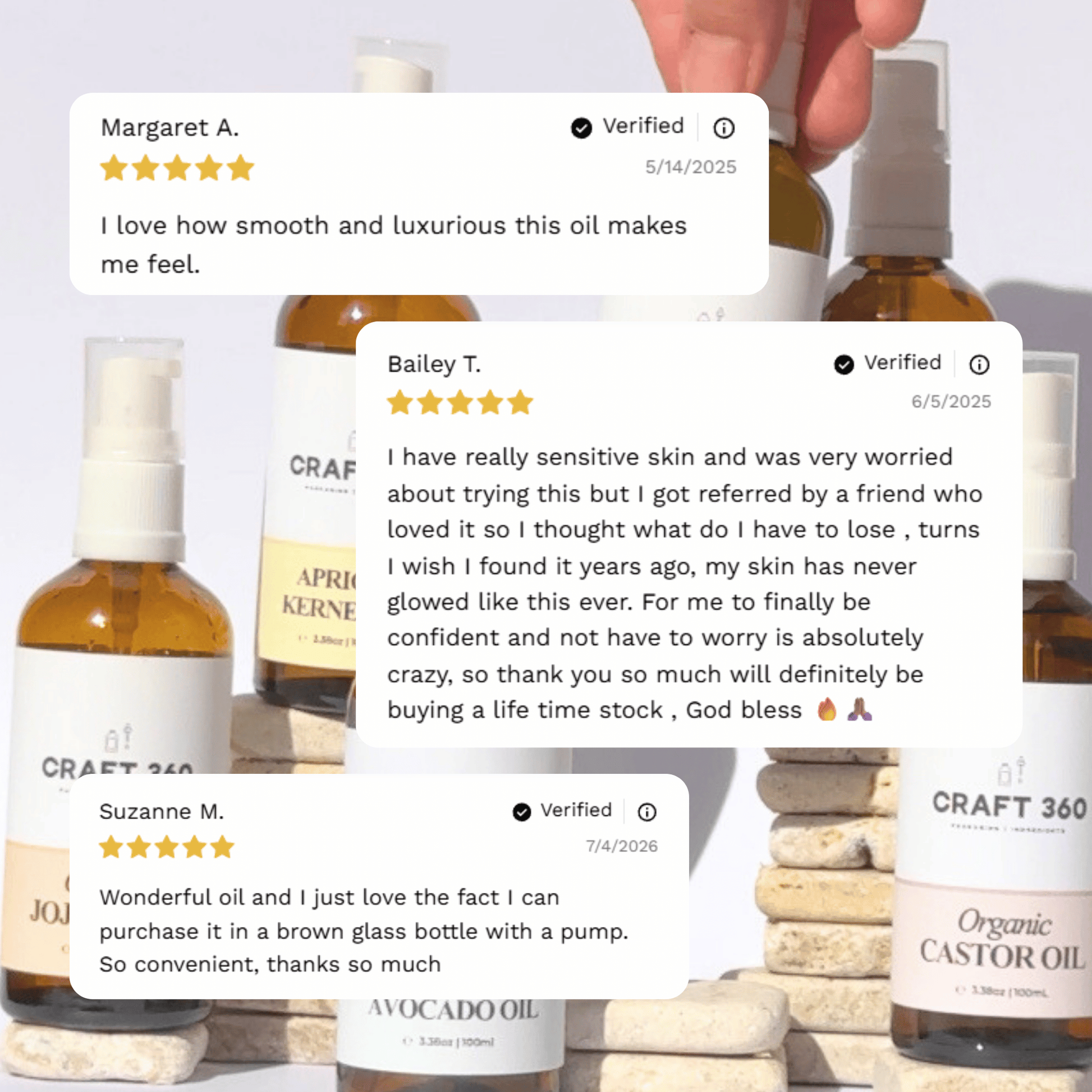 Customer reviews and testimonials for Apricot Kernel Oil from Craft 360