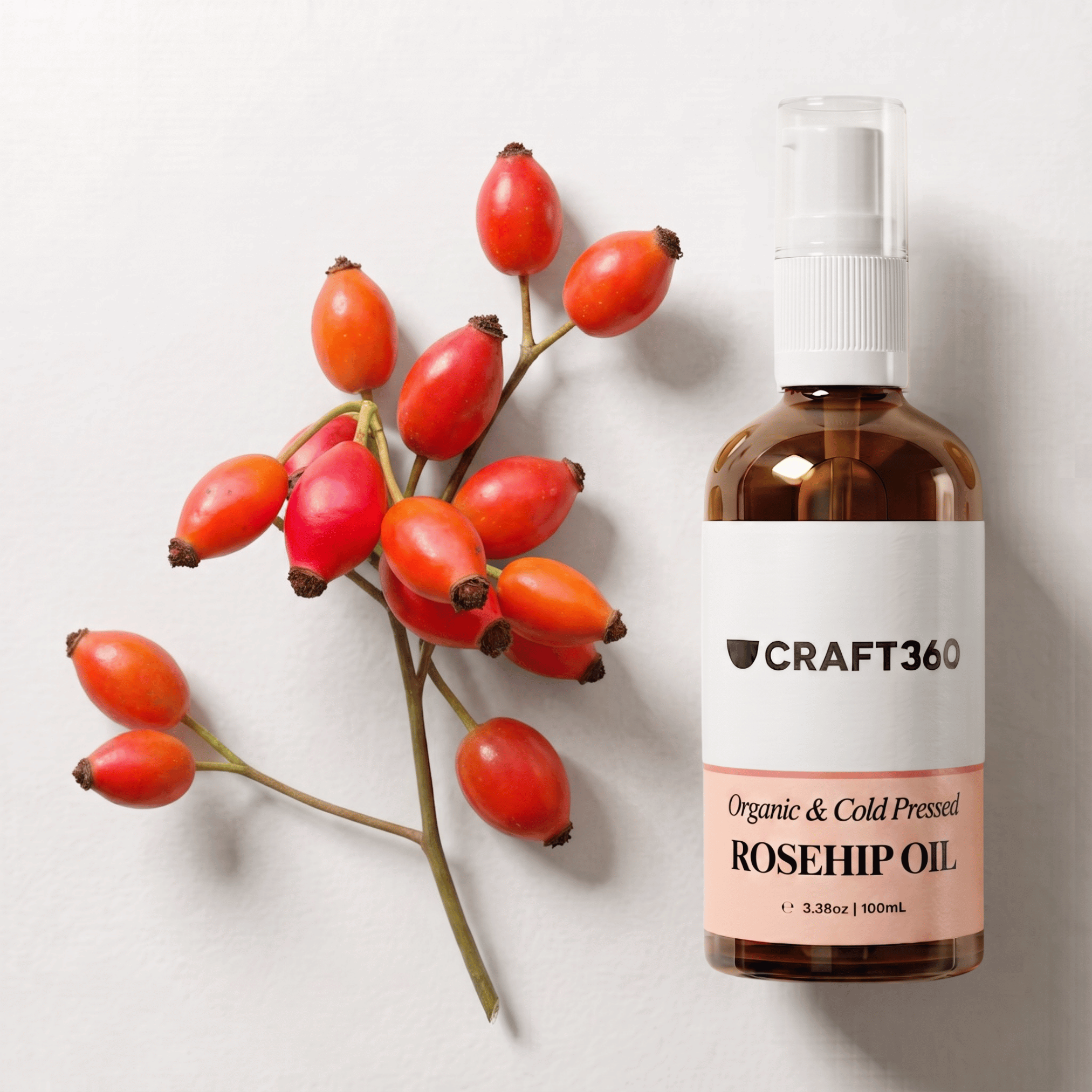 Certified Organic Rosehip Oil - Cold Pressed - Refined - ACO Cert. No. 14153