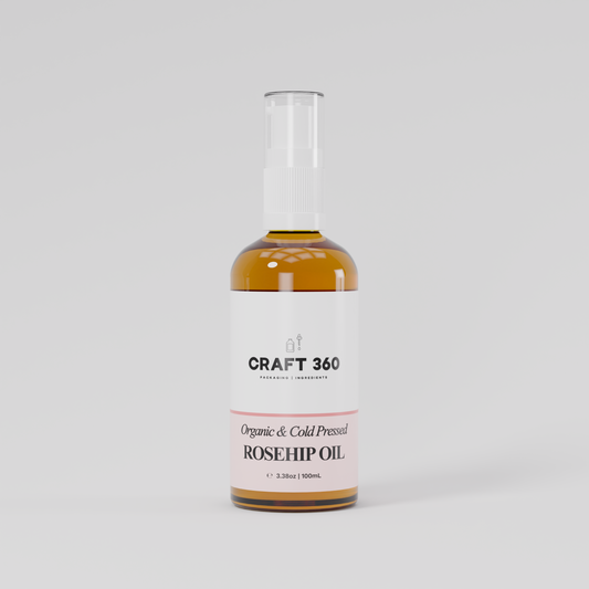 Certified Organic Rosehip Oil - Cold Pressed - Refined (Glass Bottles) - ACO Cert. No. 14153
