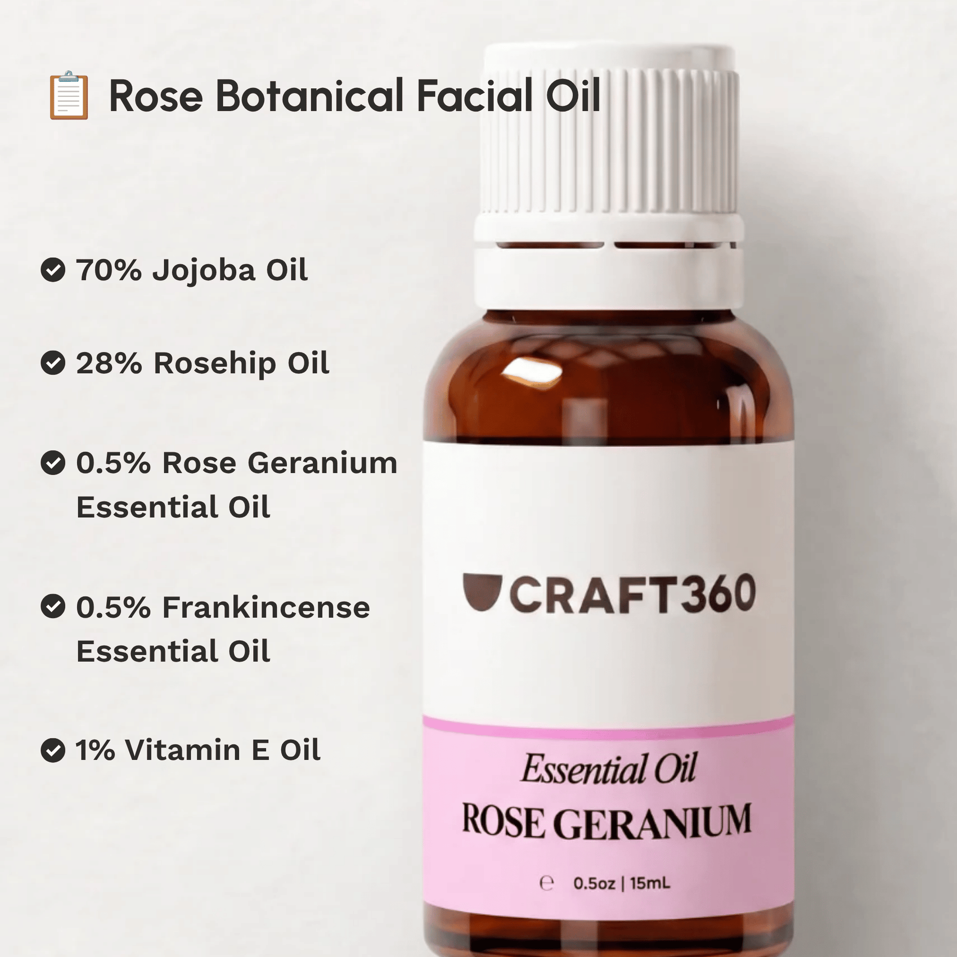 Recipe for making a nourishing facial oil using Rose Geranium Essential Oil.
