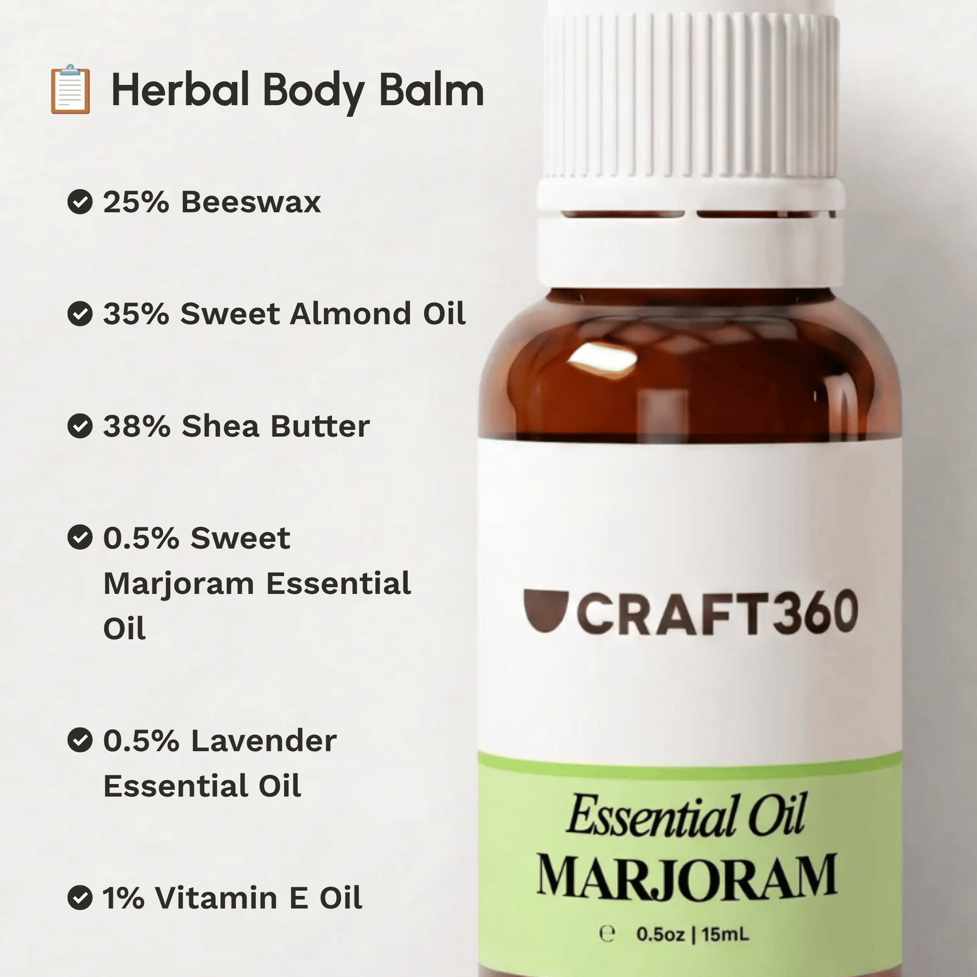 Recipe for making a nourishing body balm using Sweet Marjoram Essential Oil.