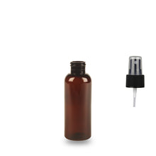 Amber Recycled Plastic Bottle rPET - 'Tall Boston' - 100ml - 24mm (24/410)