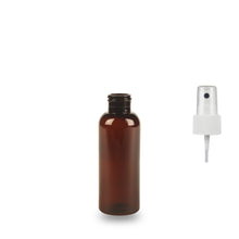 Amber Recycled Plastic Bottle rPET - 'Tall Boston' - 100ml - 24mm (24/410)