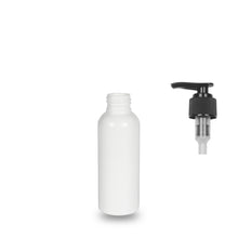 Recycled Plastic Bottle rPET - 'Tall Boston' - 100ml - (Lotion Pump) - 24mm (24/410)