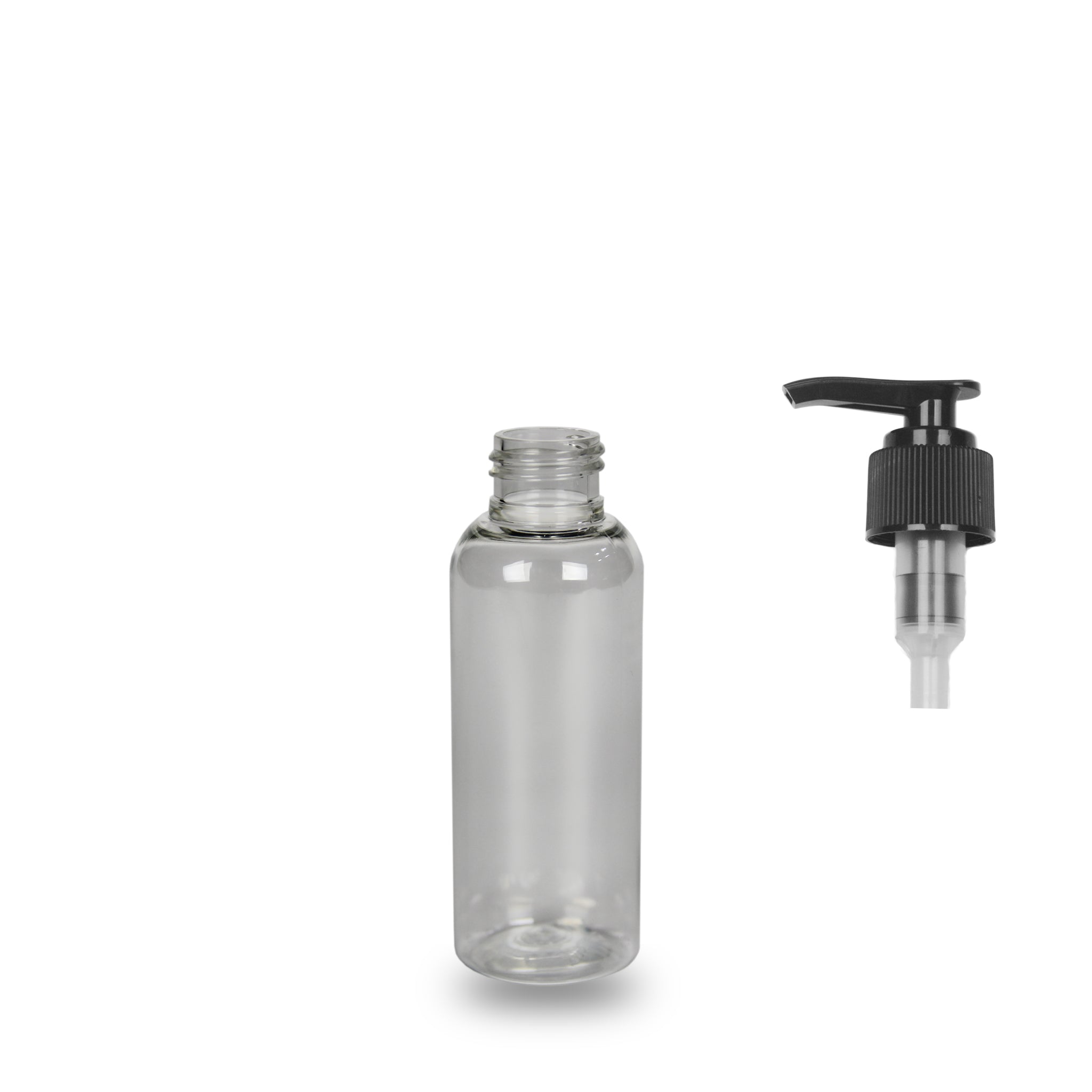 Recycled Plastic Bottle rPET - 'Tall Boston' - 100ml - (Lotion Pump) - 24mm (24/410)
