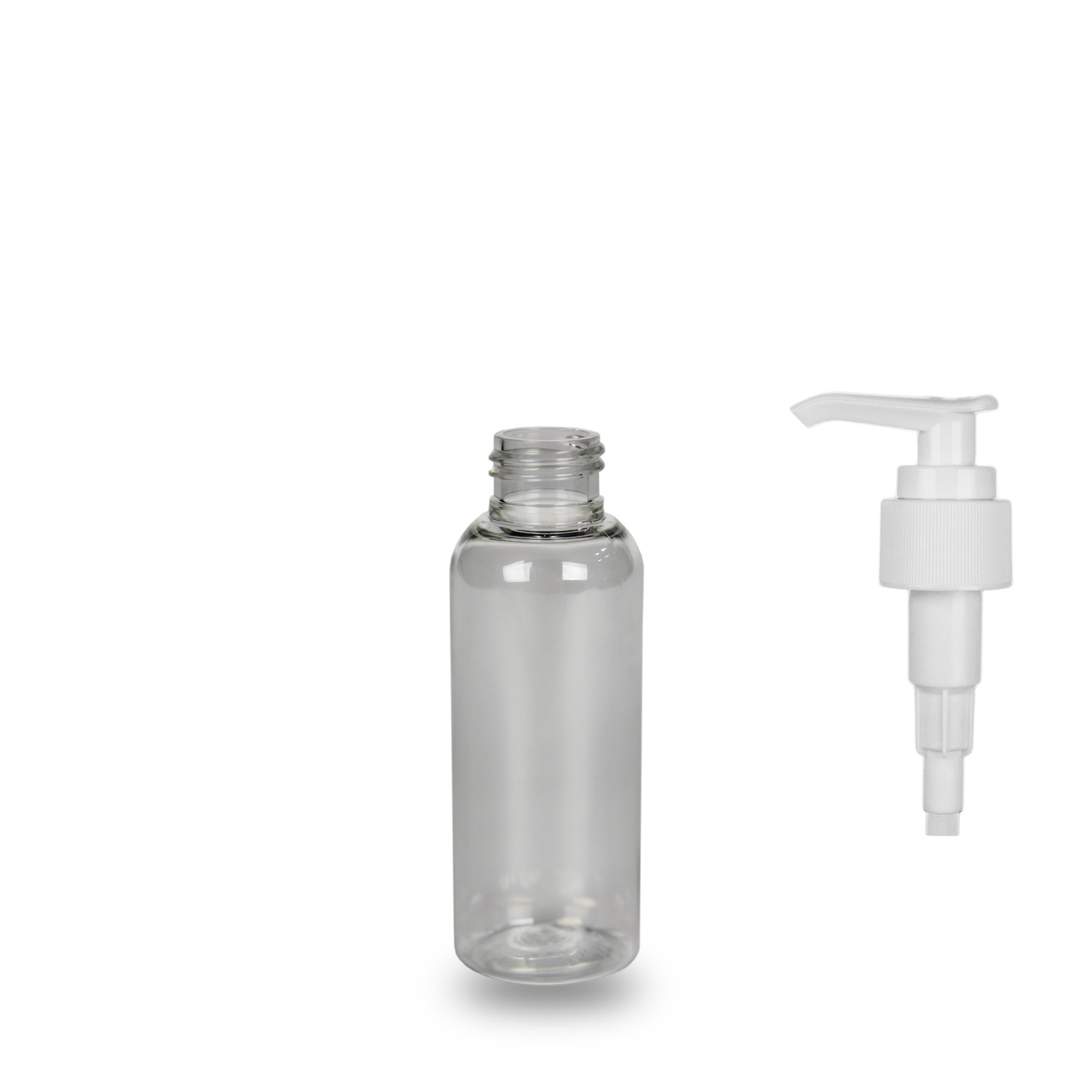 Recycled Plastic Bottle rPET - 'Tall Boston' - 100ml - (Lotion Pump) - 24mm (24/410)