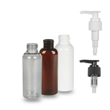 Recycled Plastic Bottle rPET - 'Tall Boston' - 100ml - (Lotion Pump) - 24mm (24/410)