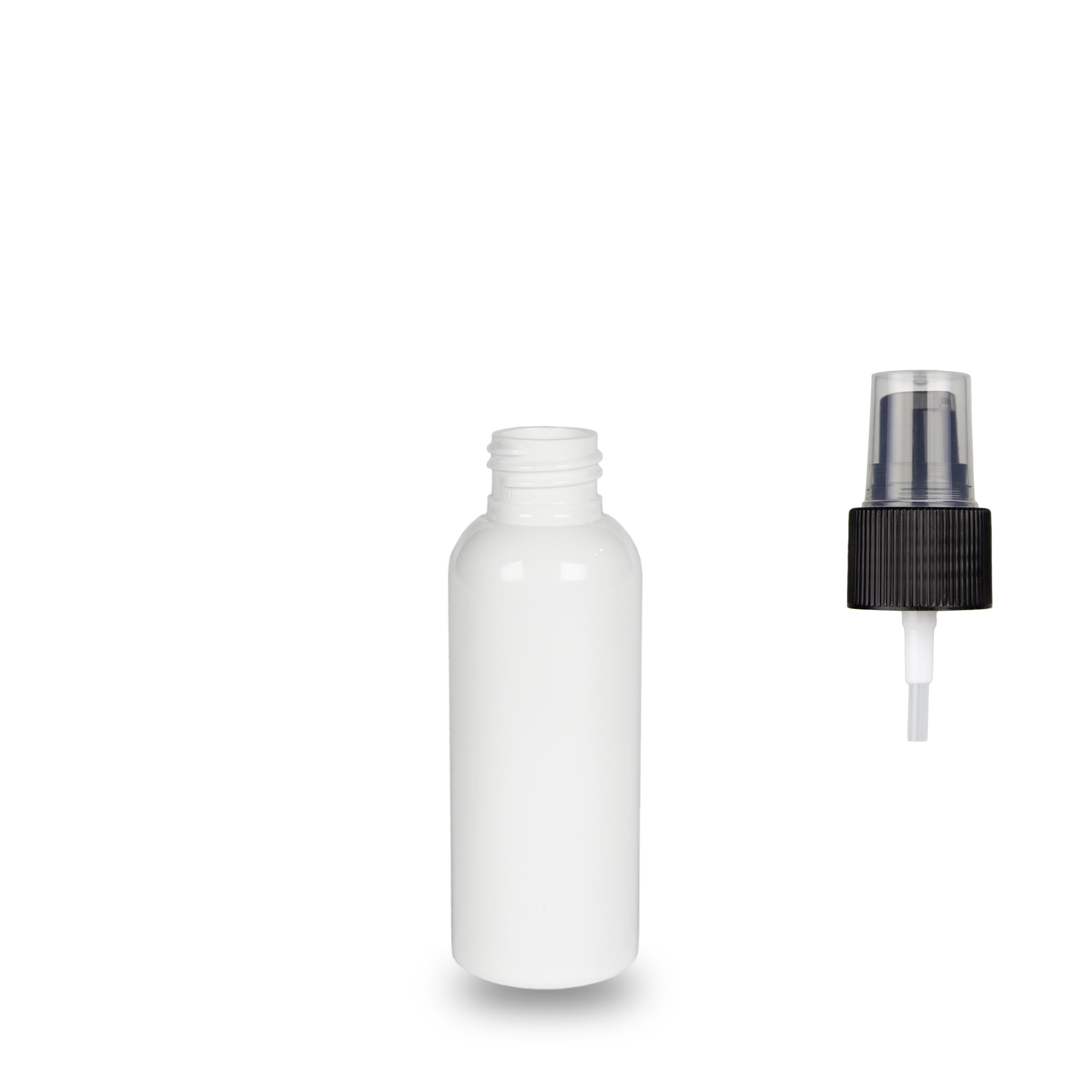 Recycled Plastic Bottle rPET - 'Tall Boston' - 100ml - (Serum Pump) - 24mm (24/410)