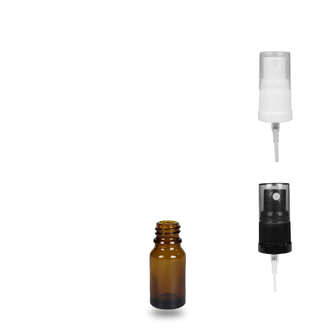 Amber Glass Bottle - (Atomiser/Spritzer) - 10ml - 18mm
