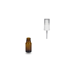 Amber Glass Bottle - (Serum / Gel Pump) - 10ml - 18mm