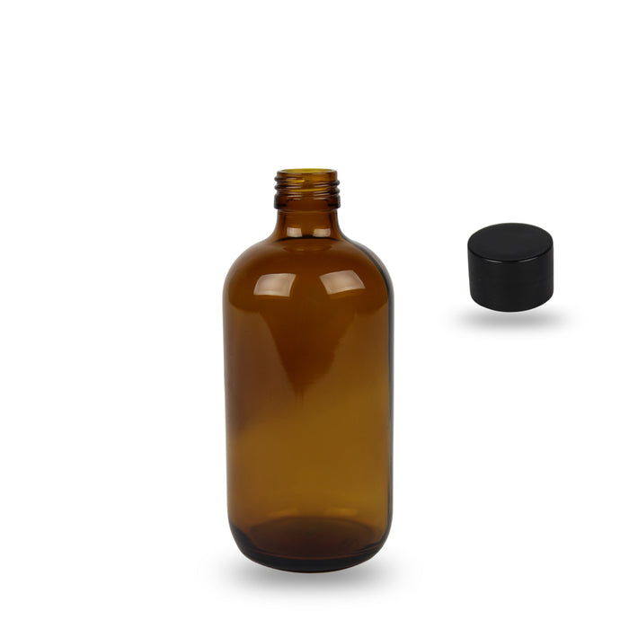Amber Glass Bottle - 250ml - (Screw Cap) - 24mm (24/410)