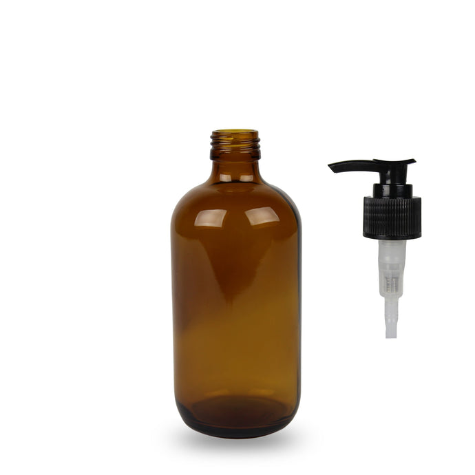Amber Glass Bottle - 250ml - (Lotion Pump) - 24mm (24/410)