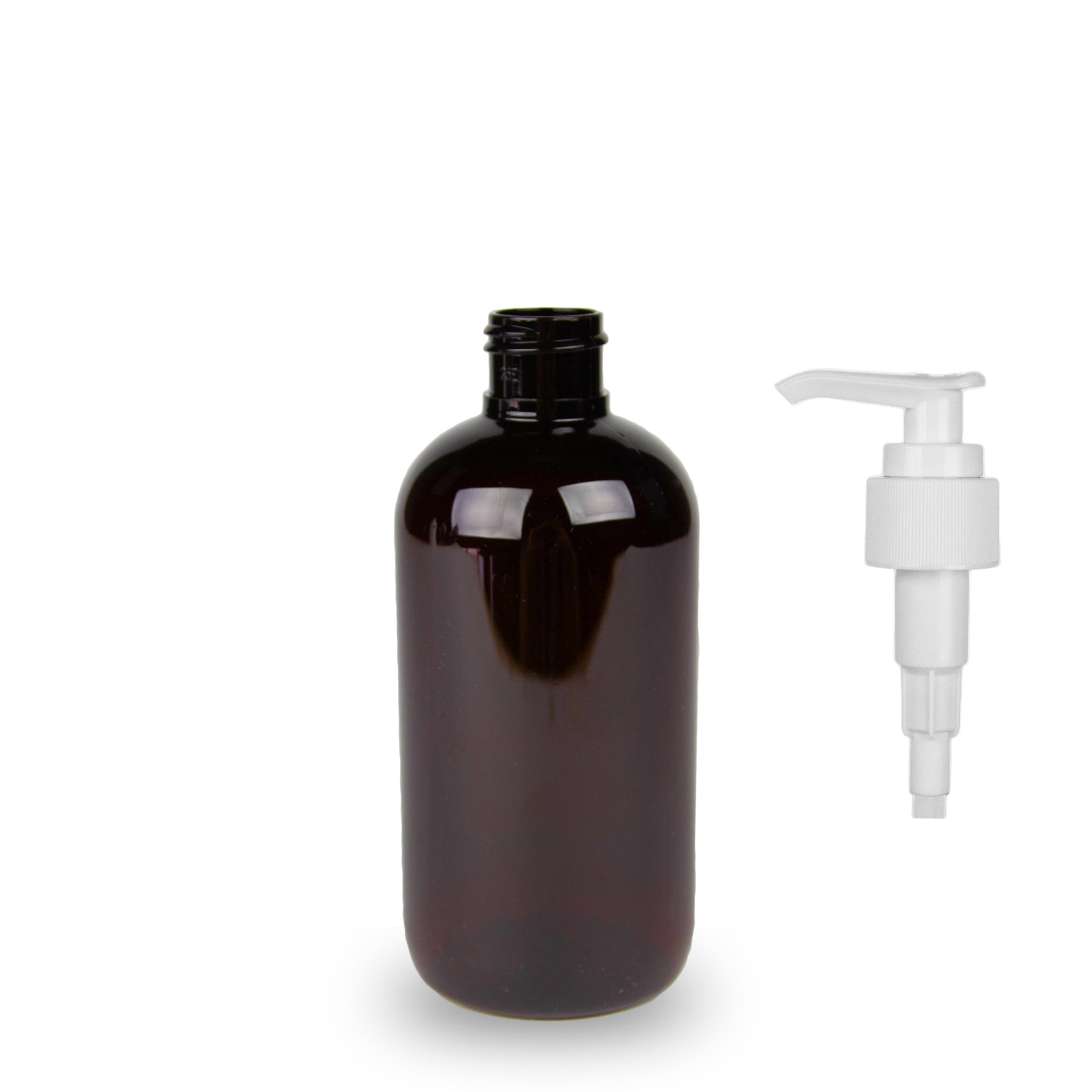Plastic Bottle rPET - 'Squat Boston' - 250ml - (Lotion Pump) - 24mm (24/410)