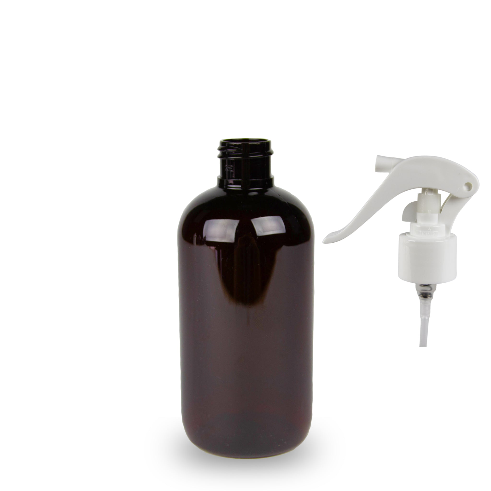 Plastic Bottle rPET - 'Squat Boston' - 250ml - (Trigger Spray) - 24mm (24/410)