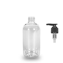 Plastic Bottle PET - 'Squat Boston' - 250ml - (Lotion Pump) - 24mm (24/410)