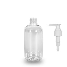 Plastic Bottle PET - 'Squat Boston' - 250ml - (Lotion Pump) - 24mm (24/410)