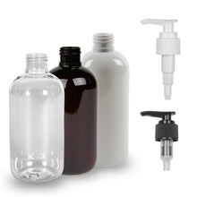 Plastic Bottle PET - 'Squat Boston' - 250ml - (Lotion Pump) - 24mm (24/410)