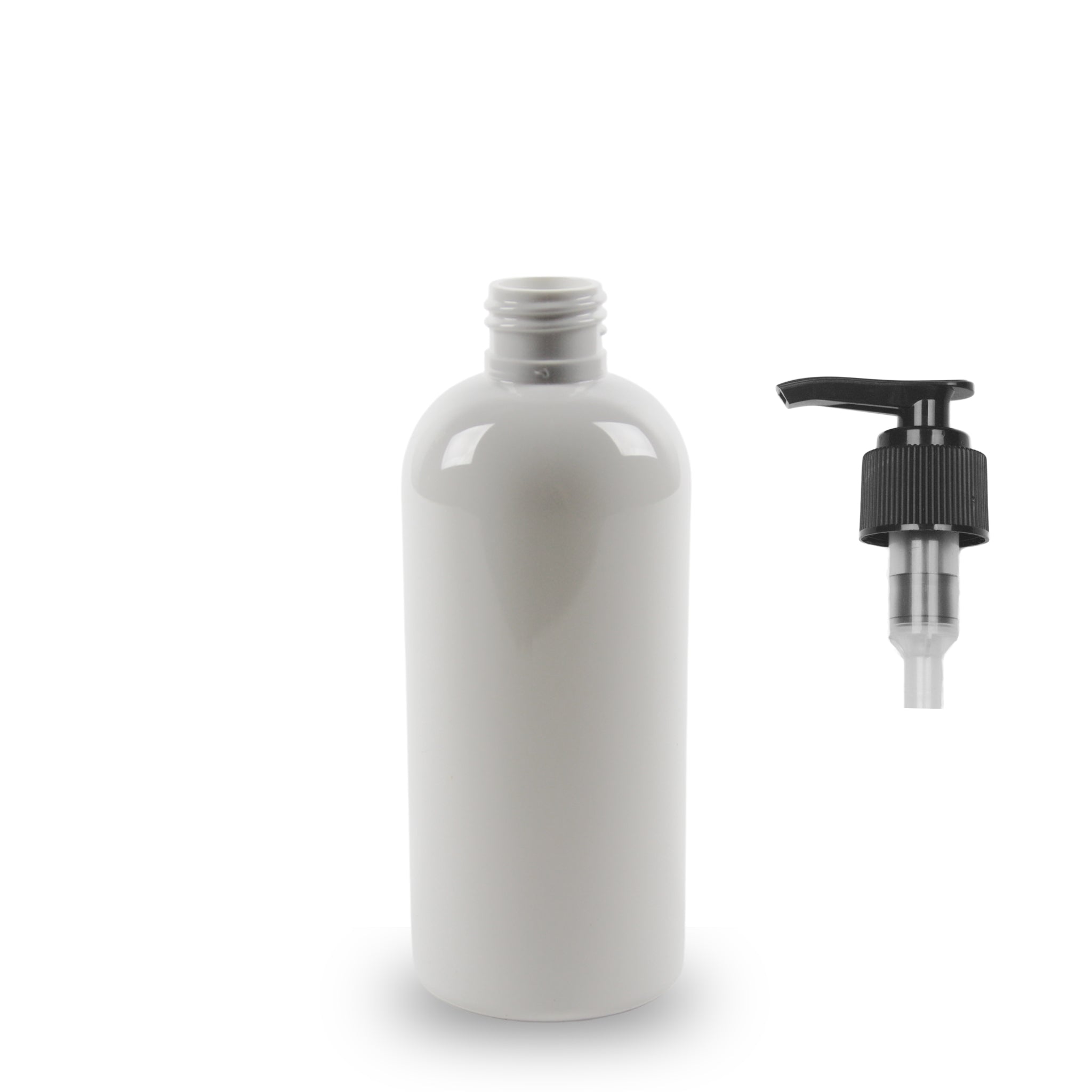 Plastic Bottle rPET - 'Squat Boston' - 250ml - (Lotion Pump) - 24mm (24/410)